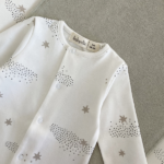 Mono con pies Starry night blanco 3 meses - Imagen 2