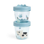 Pack de 2 contenedores porta alimentos Tiny Farm Azul