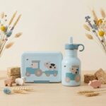 Caja de almuerzo con separador Tiny farm Azul - Imagen 2