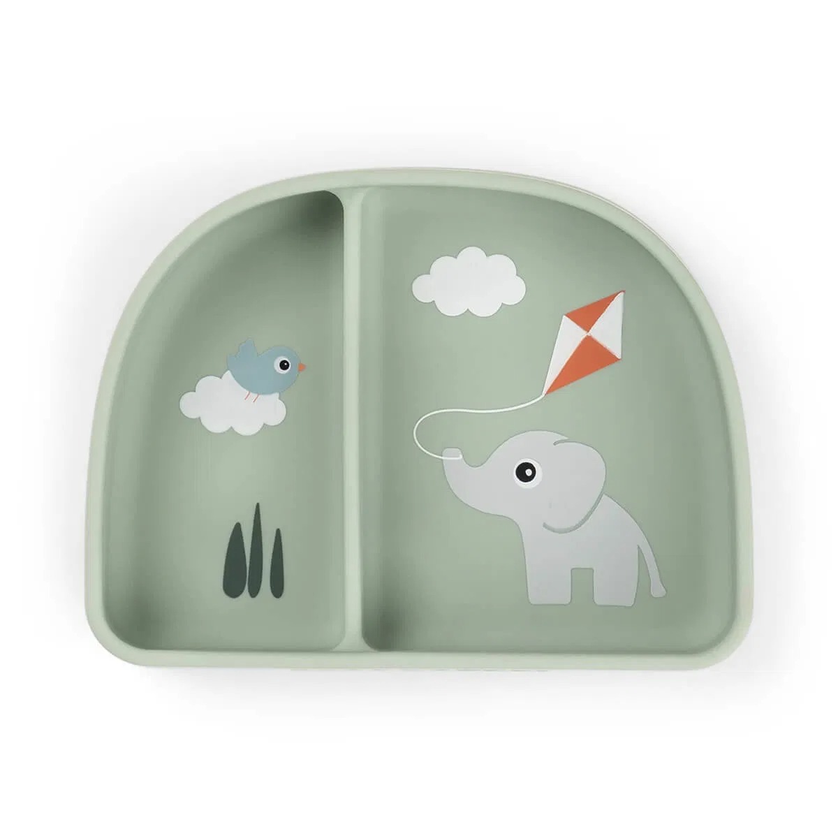 imgi_20_1869613 Plato con dos compartimentos Playground green - Imagen 1